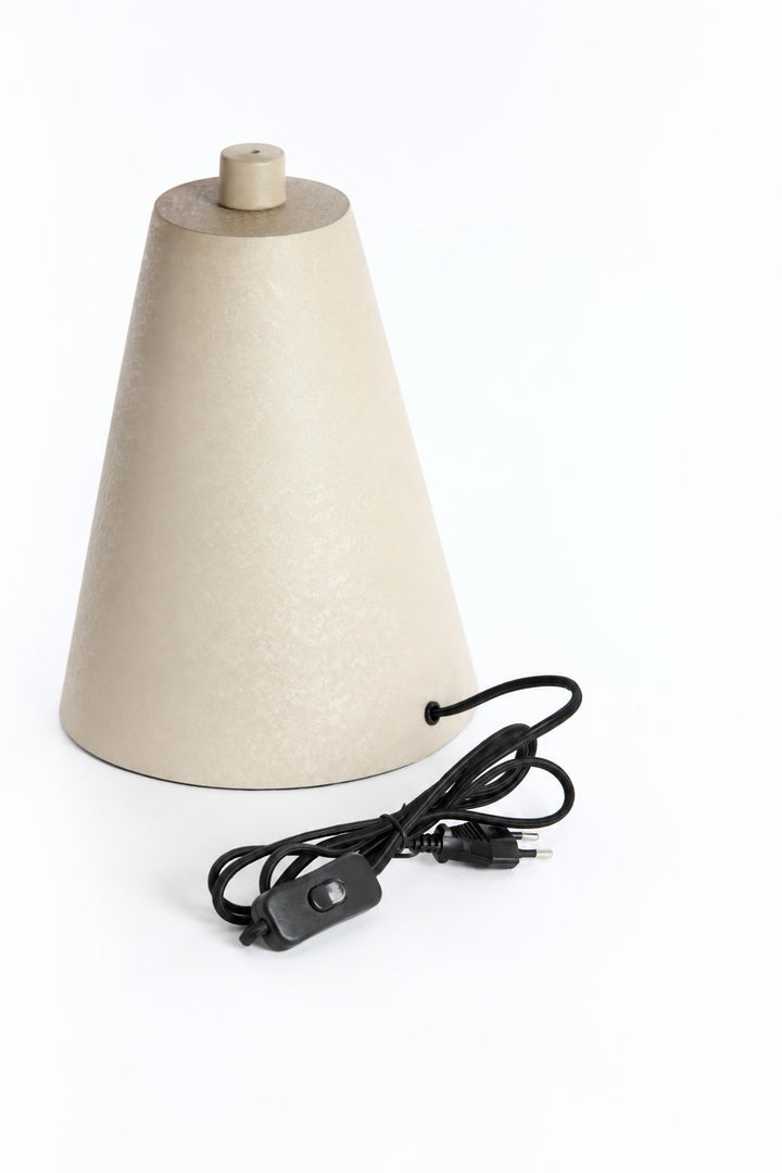 Lampada da tavolo Surrina in metallo Grigio chiaro opaco Ø 26 x H 41 cm