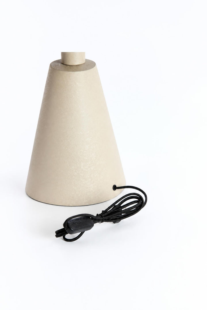 Lampada da tavolo Surrina in metallo Grigio chiaro opaco Ø 26 x H 41 cm