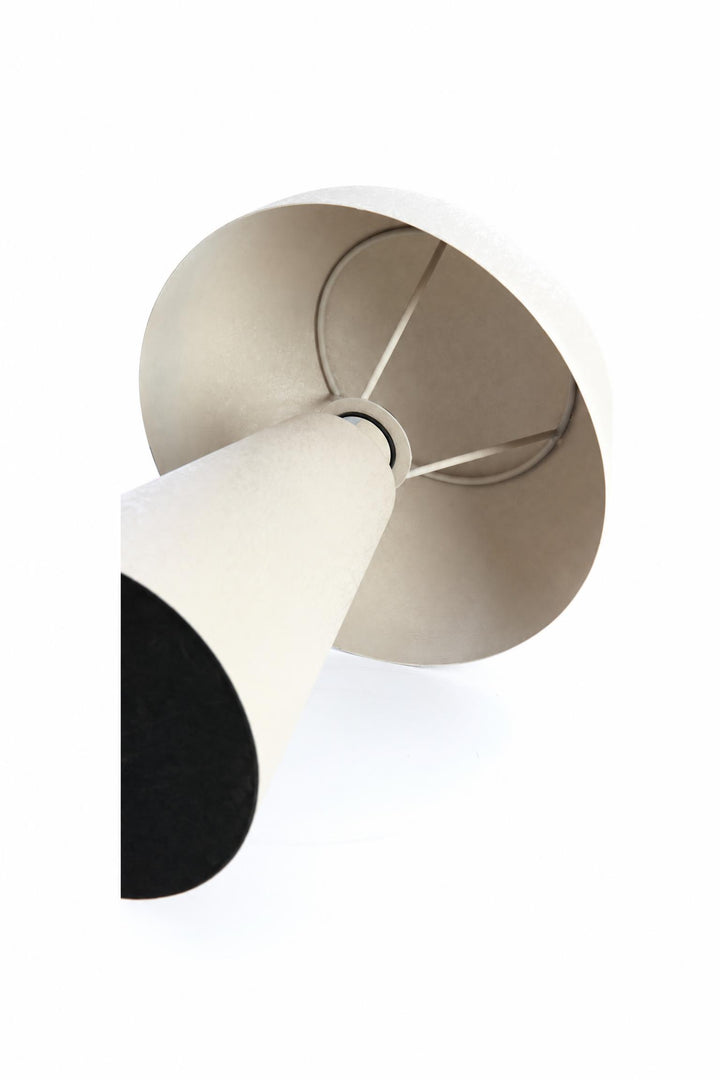 Lampada da tavolo Surrina in metallo Grigio chiaro opaco Ø 26 x H 41 cm