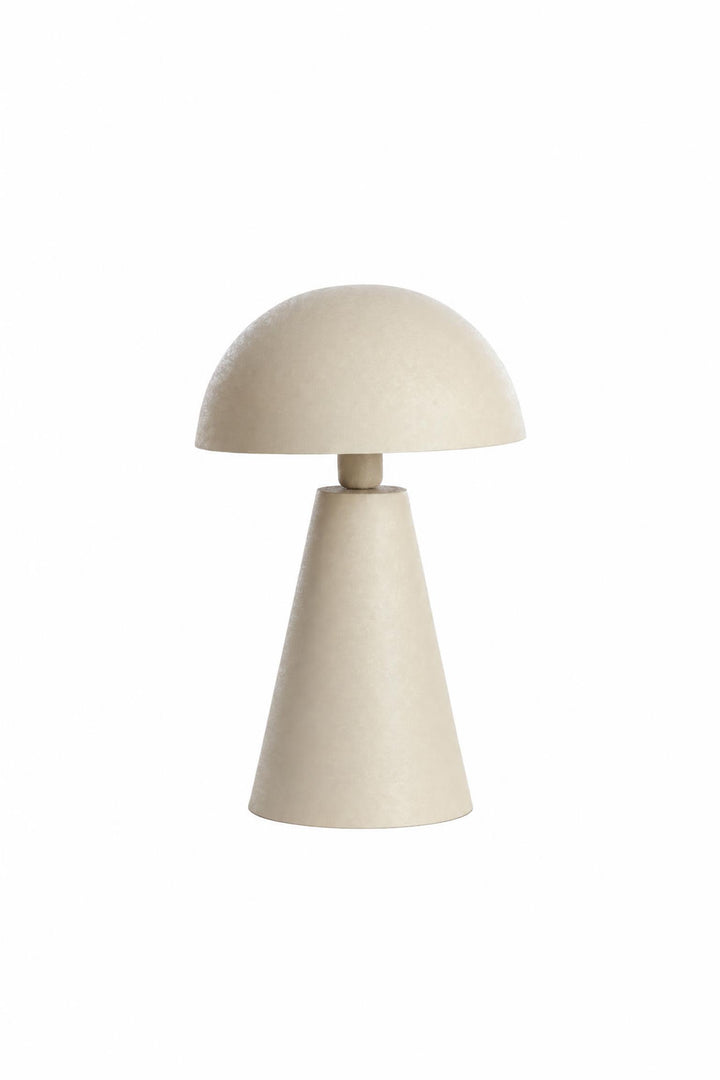 Lampada da tavolo Surrina in metallo Grigio chiaro opaco Ø 31 x H 49 cm