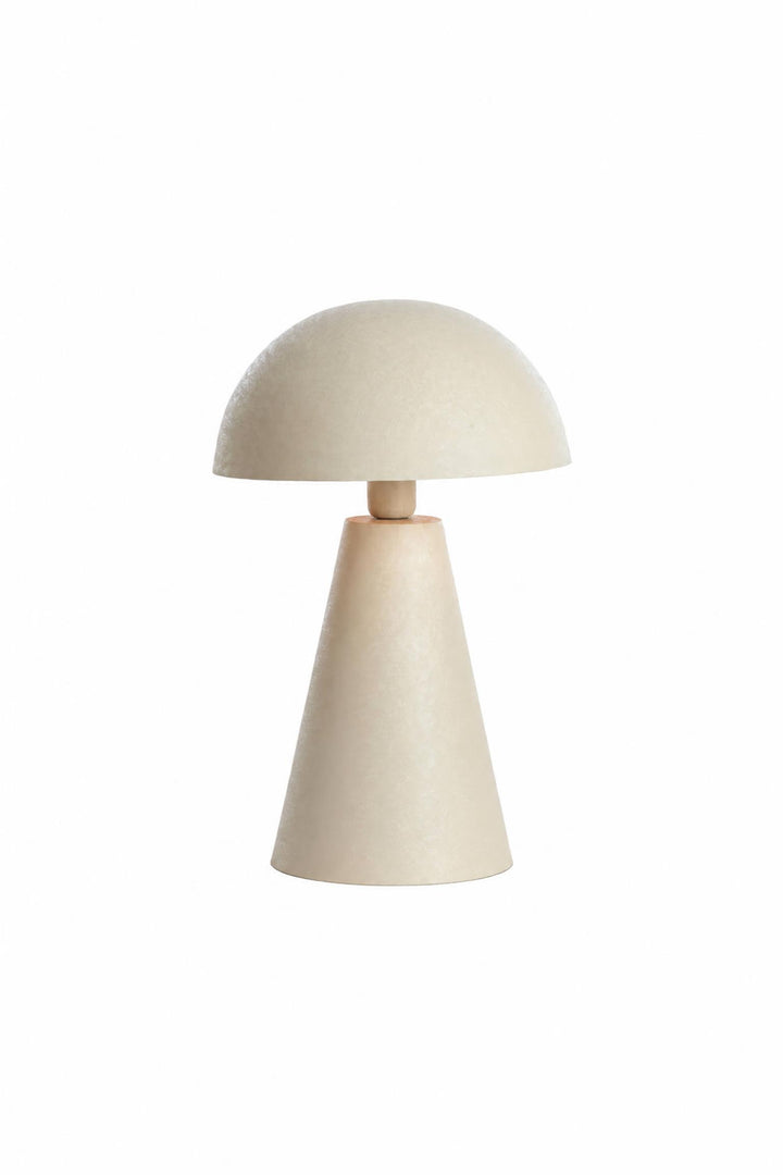 Lampada da tavolo Surrina in metallo Grigio chiaro opaco Ø 31 x H 49 cm
