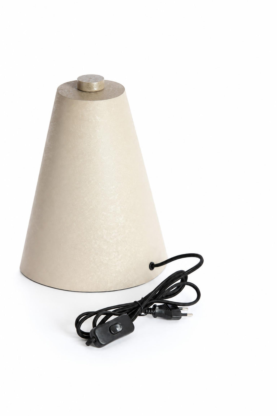 Lampada da tavolo Surrina in metallo Grigio chiaro opaco Ø 31 x H 49 cm