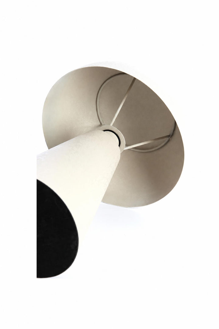 Lampada da tavolo Surrina in metallo Grigio chiaro opaco Ø 31 x H 49 cm