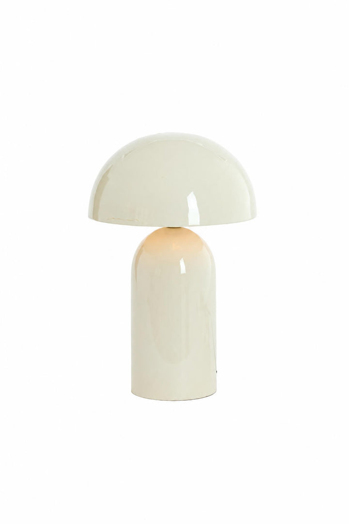 Lampada da tavolo Tolima in metallo Crema lucido Ø 31 x H 48 cm