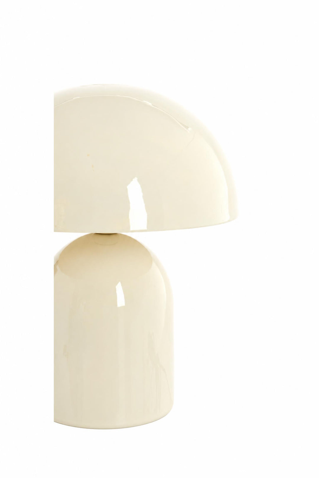 Lampada da tavolo Tolima in metallo Crema lucido Ø 31 x H 48 cm