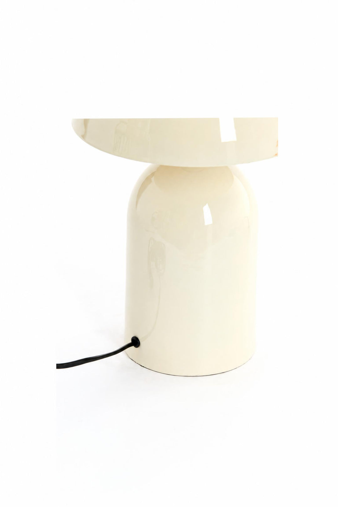 Lampada da tavolo Tolima in metallo Crema lucido Ø 31 x H 48 cm