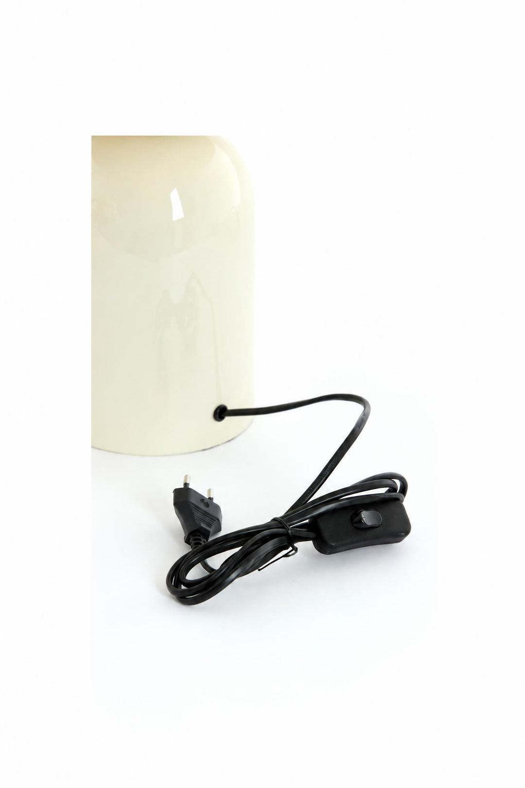 Lampada da tavolo Tolima in metallo Crema lucido Ø 31 x H 48 cm