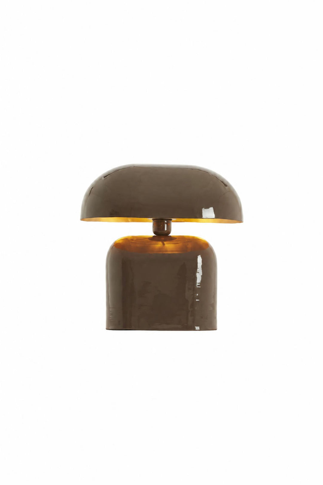 Lampada da tavolo Todd in metallo Marrone scuro lucido 37 x 26 x 37 cm
