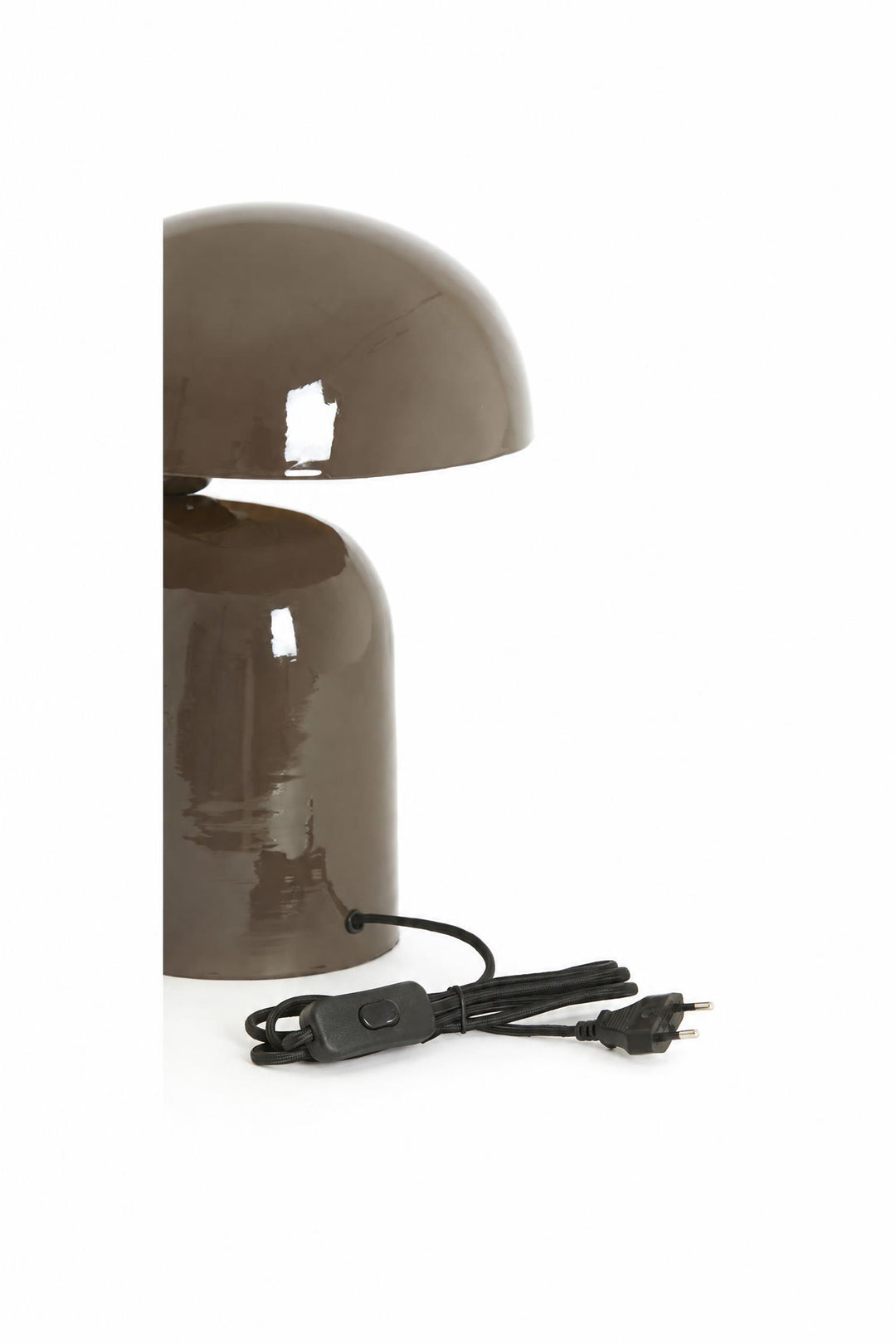 Lampada da tavolo Todd in metallo Marrone scuro lucido 37 x 26 x 37 cm