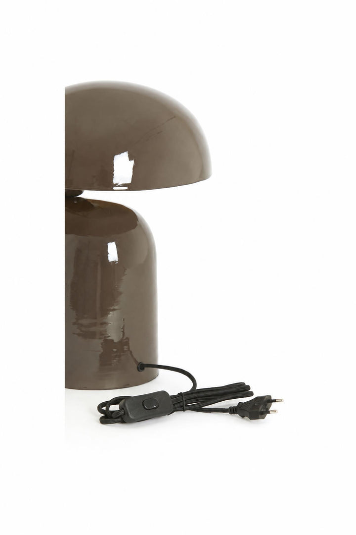Lampada da tavolo Todd in metallo Marrone scuro lucido 37 x 26 x 37 cm