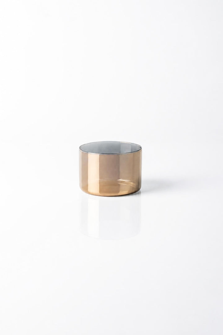 Bicchiere basso Lime Lux in vetro borosilicato nella variante oro