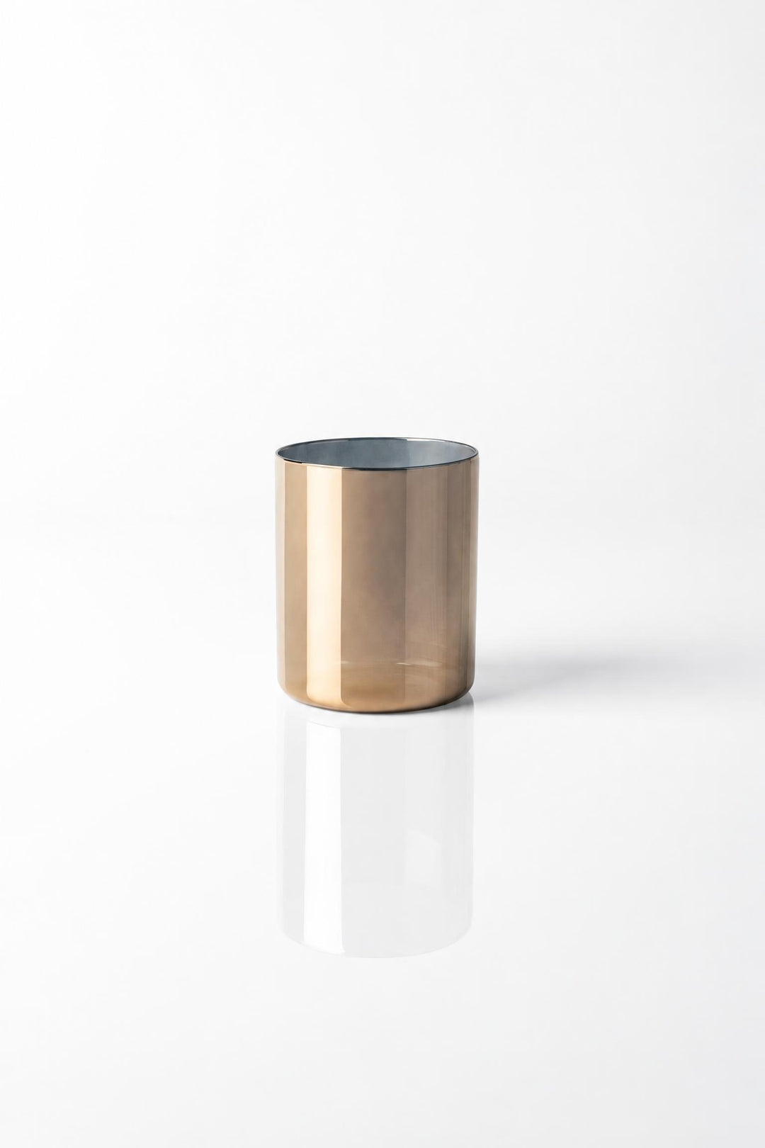 Bicchiere alto Lime Lux in vetro borosilicato con finitura PVD oro
