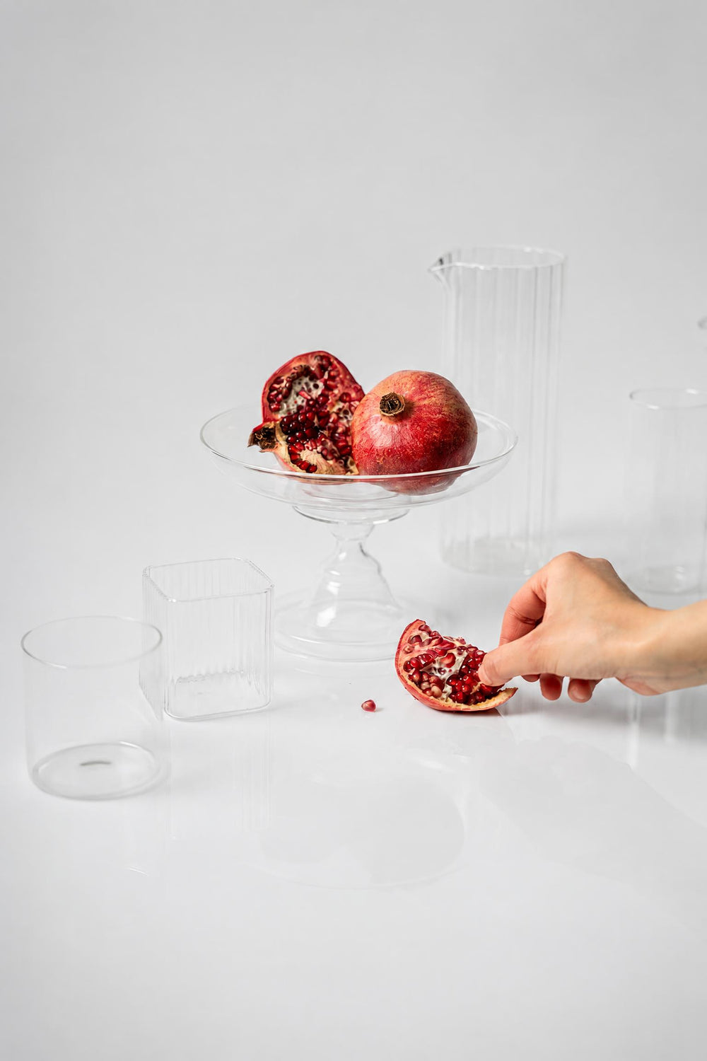 Alzata Rubin in vetro borosilicato