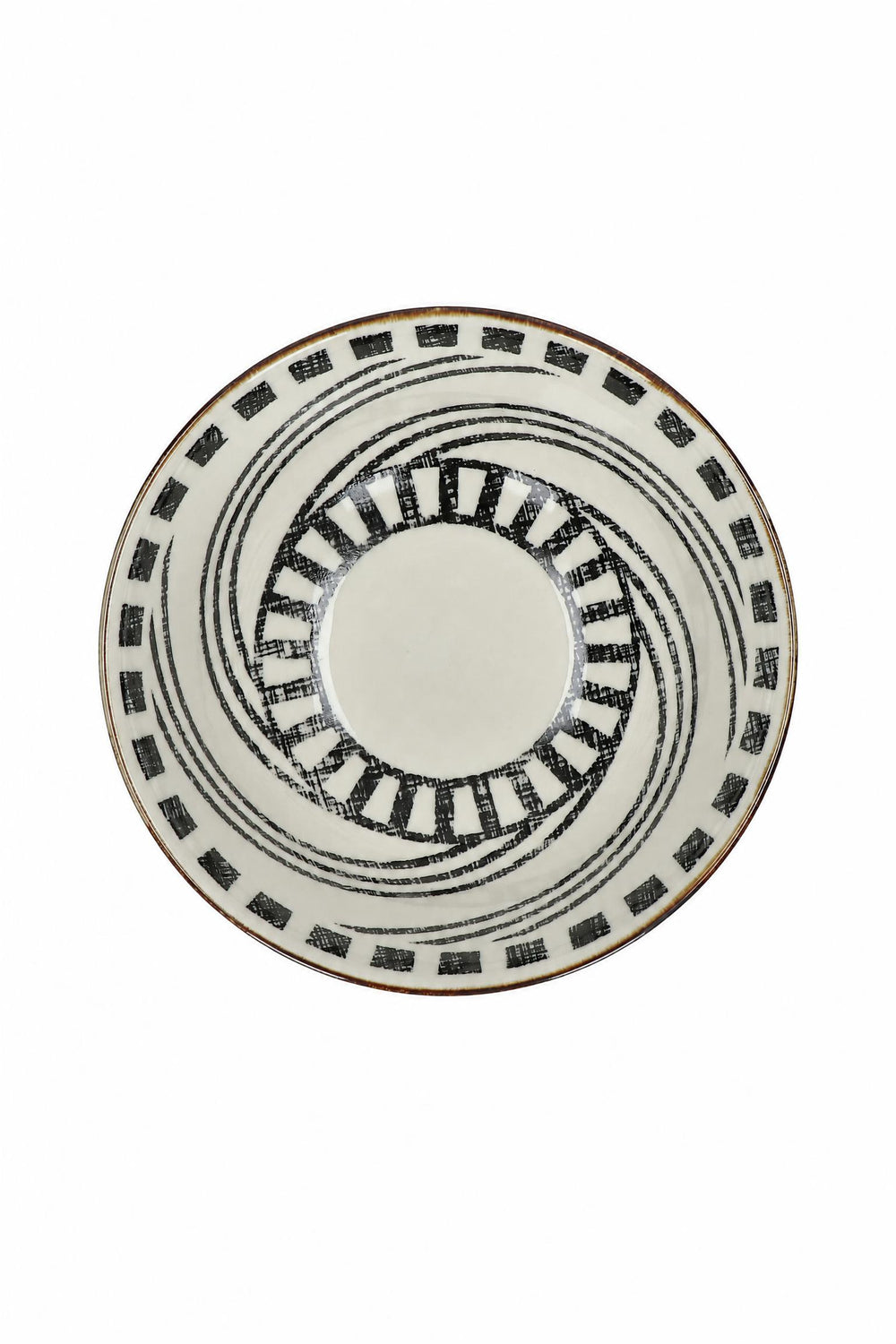 Ciotola da zuppa Alto in porcellana Bianco e nero Ø 15 x H 7 cm