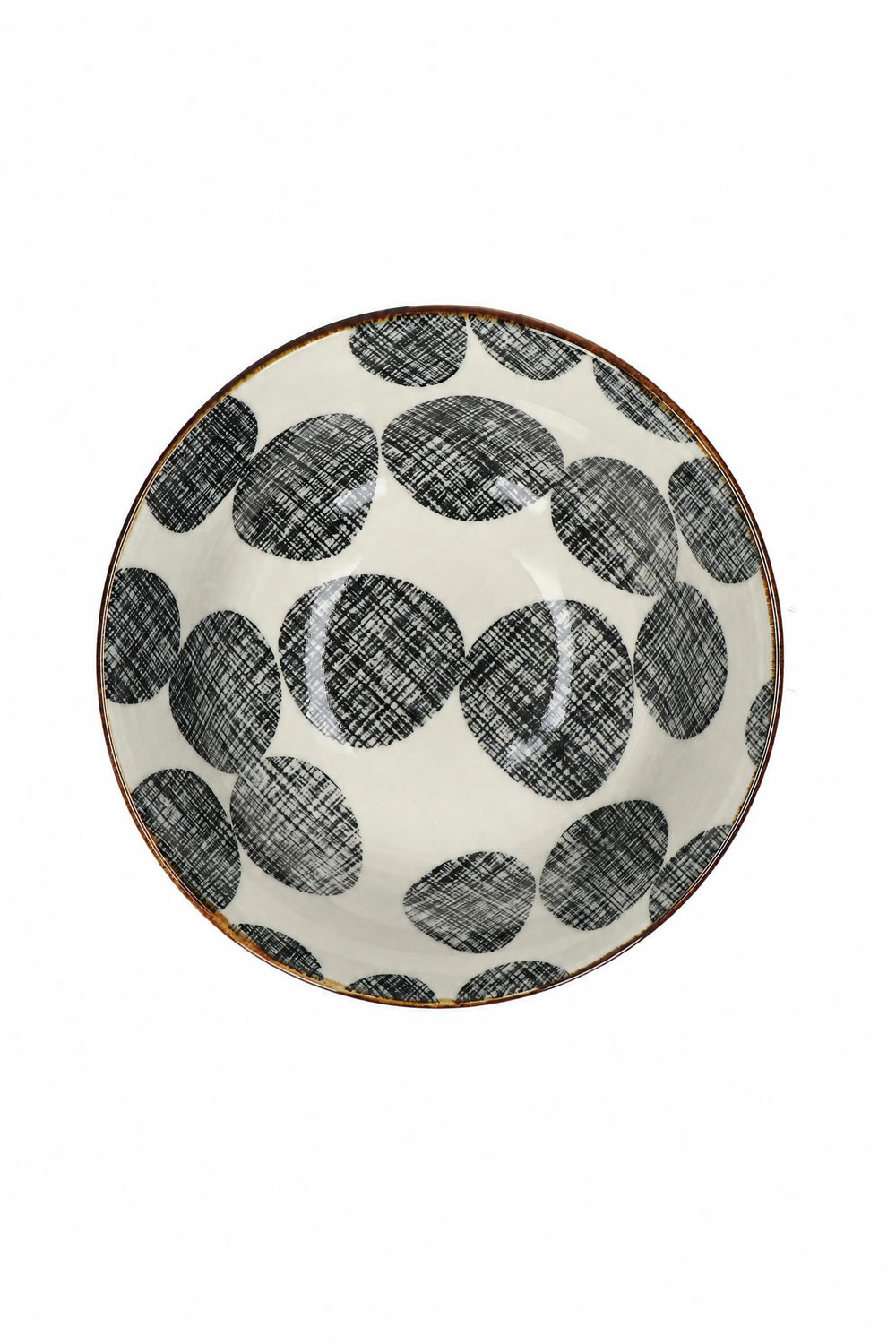 Ciotola da zuppa Alto in porcellana Bianco e nero Ø 15 x H 7 cm