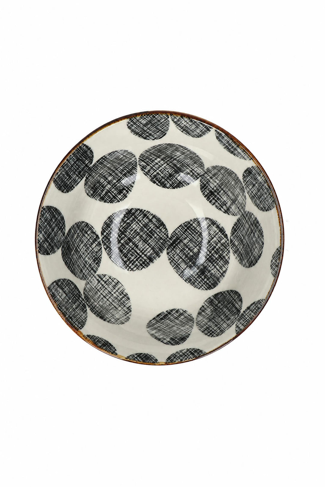 Ciotola da zuppa Alto in porcellana Bianco e nero Ø 15 x H 7 cm