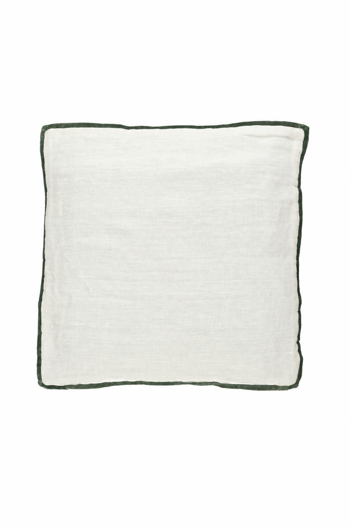 Cuscino Alpha Opposites in lino e velluto Verde L 45 x P 45 cm