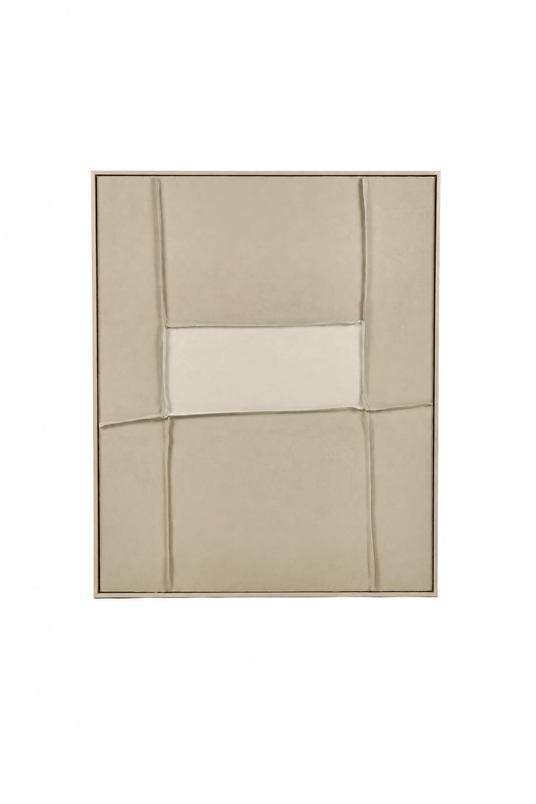 Decorazione da parete Blanche in tela e legno di pino Sabbia L 80 x P 5 x H 100 cm
