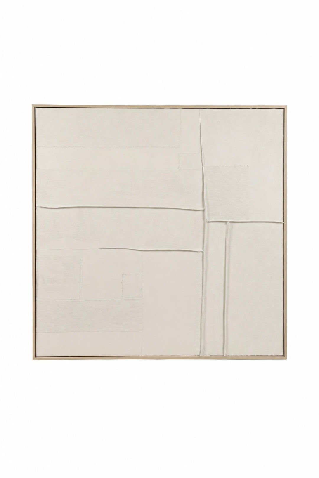 Decorazione da parete Blanche in tela e legno di pino Bianco L 100 x P 5 x H 100 cm