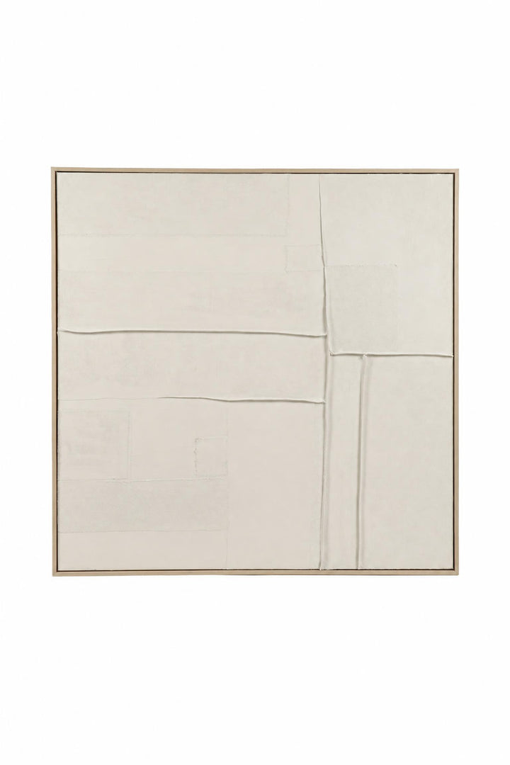 Decorazione da parete Blanche in tela e legno di pino Bianco L 100 x P 5 x H 100 cm
