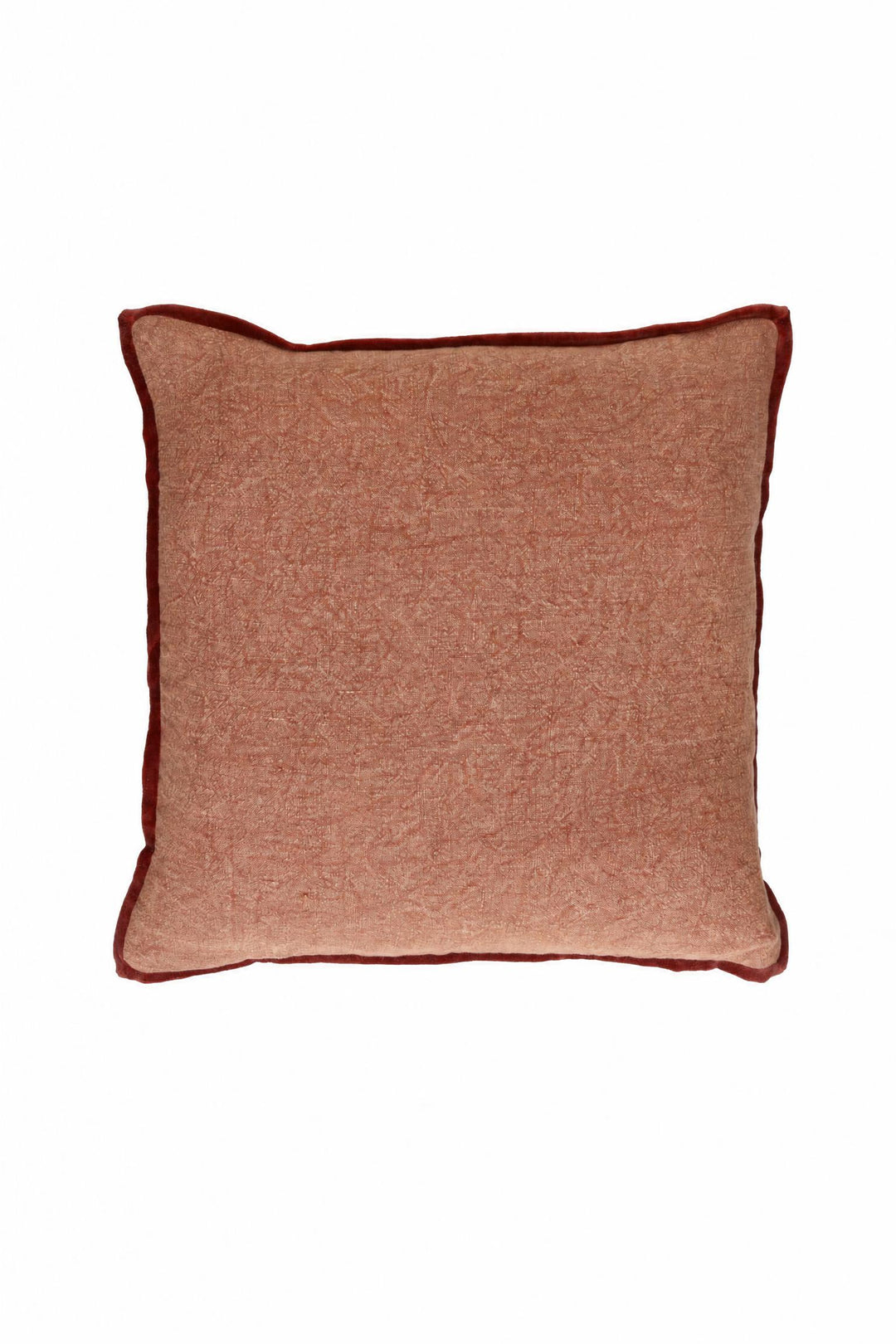 Cuscino Alpha Opposites in lino e velluto Cannella L 45 x P 45 cm