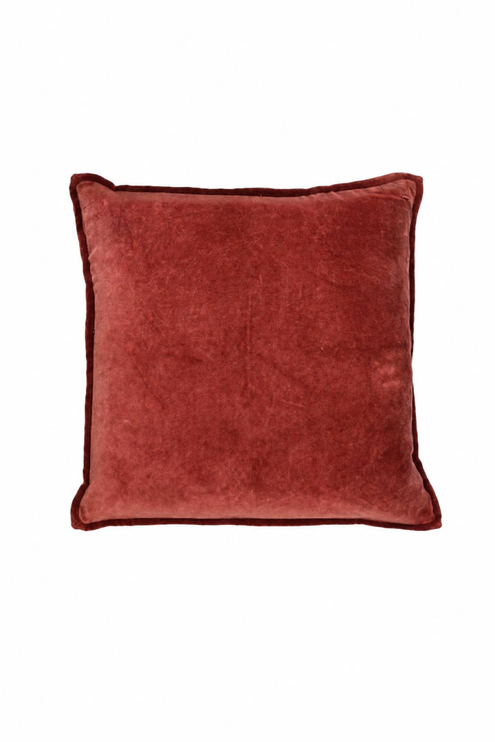 Cuscino Alpha Opposites in lino e velluto Cannella L 45 x P 45 cm