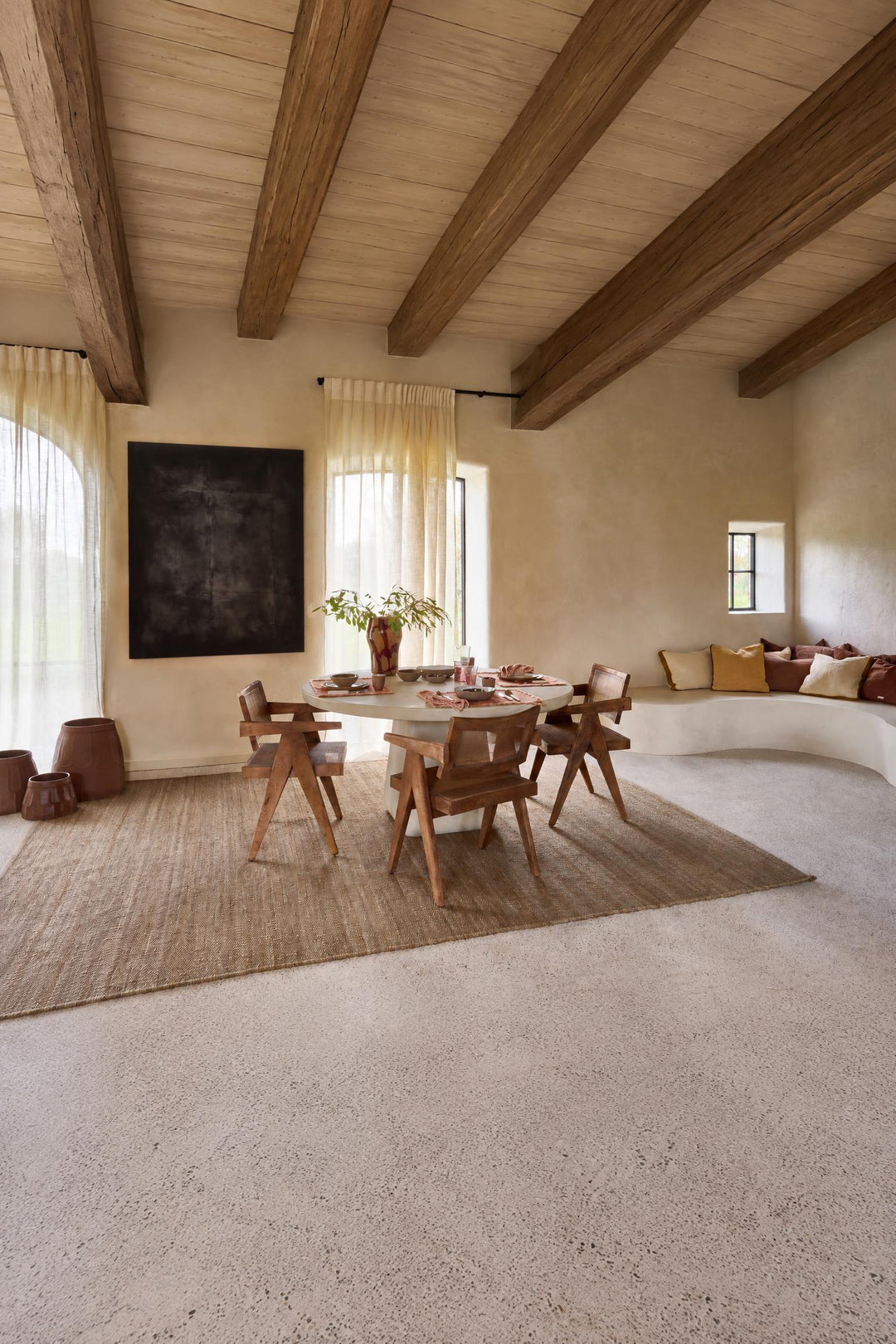 Decorazione da parete Oscuro in tela e legno di abete Carbone L 120 x P 3,8 x H 150 cm
