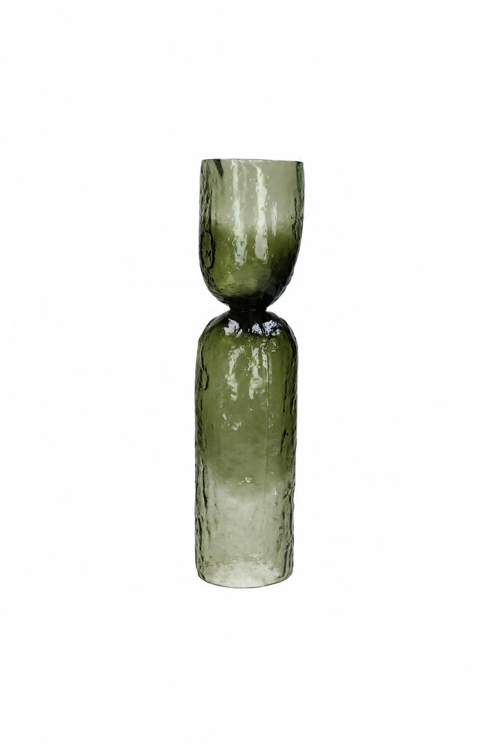 Vaso portacandela Diabolo in vetro verde