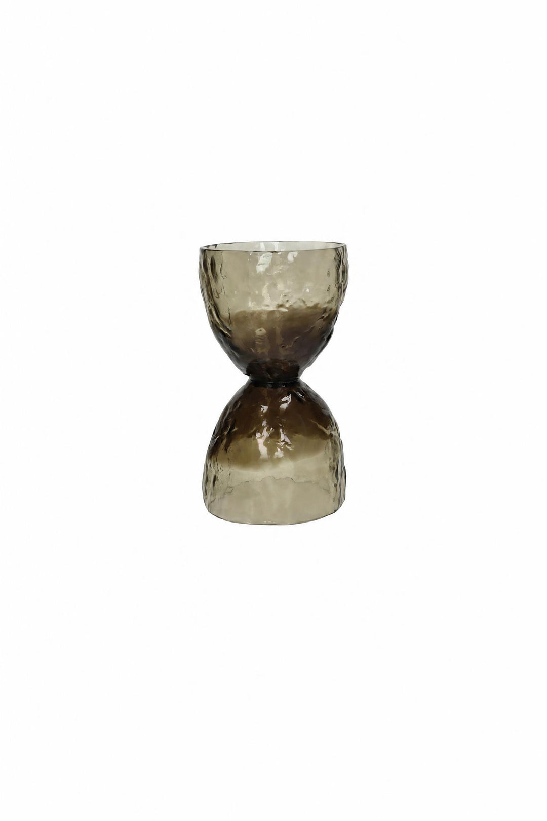 Vaso portacandela Diabolo in vetro Grigio fumo Ø 16,5 x H 29 cm