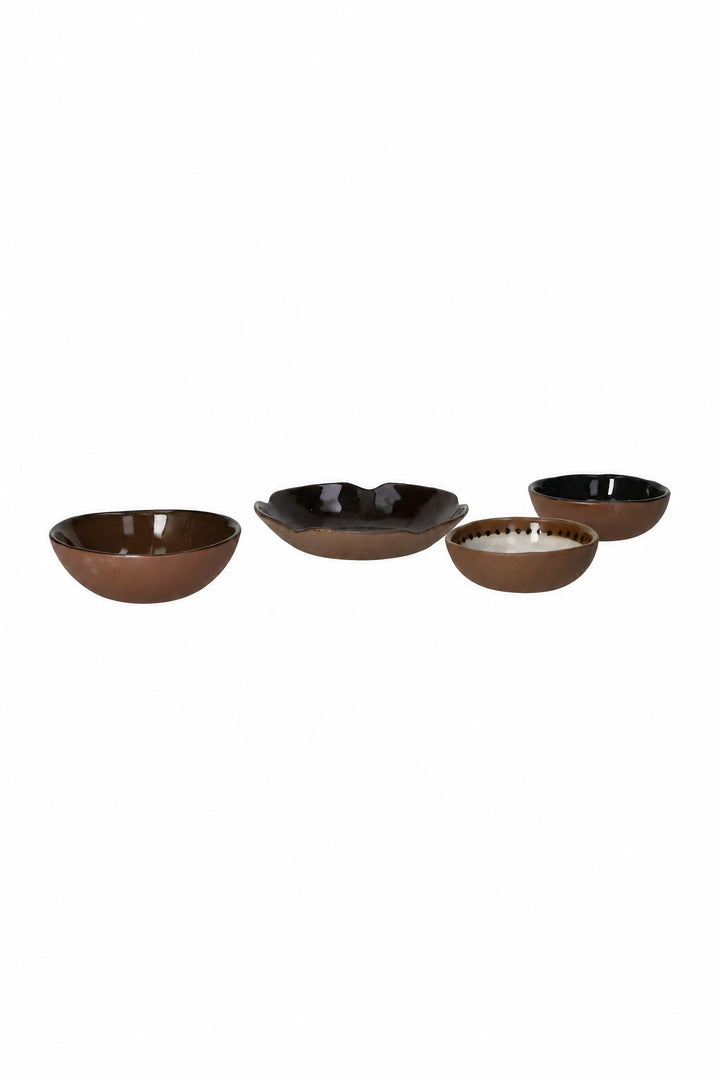 Set di 4 ciotole Cycle in gres multicolore