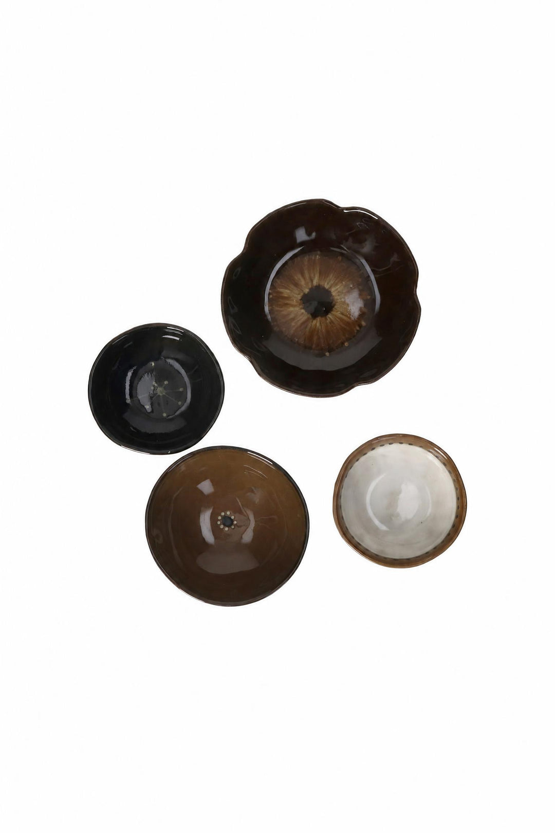 Set di 4 ciotole Cycle in gres Multicolore Ø 8,5/8,5/10/12,5 x H 3/3/3,5/2,5 cm