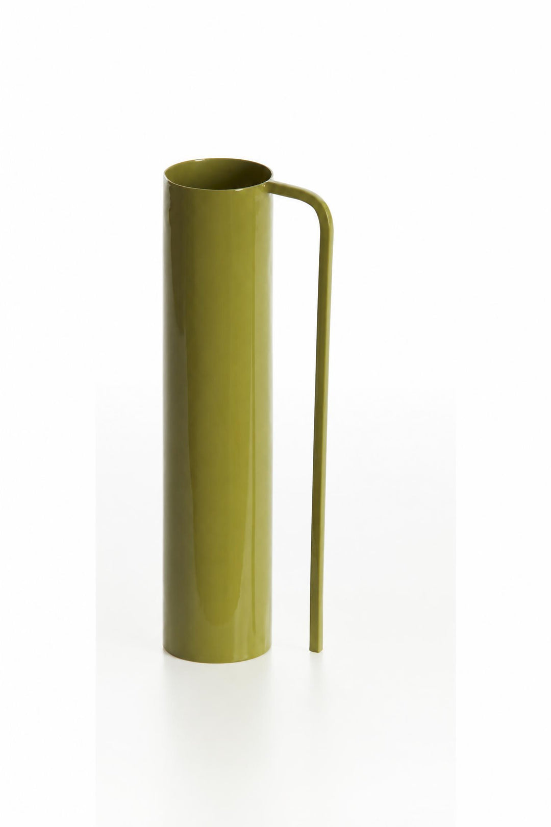 Vaso decorativo Panzano in metallo Verde oliva lucido Ø 12 x H 28 cm