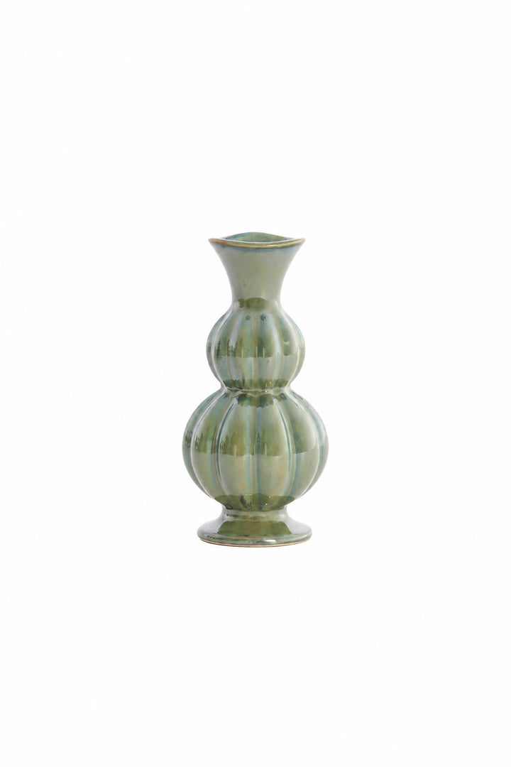 Vaso Naida in ceramica verde oliva
