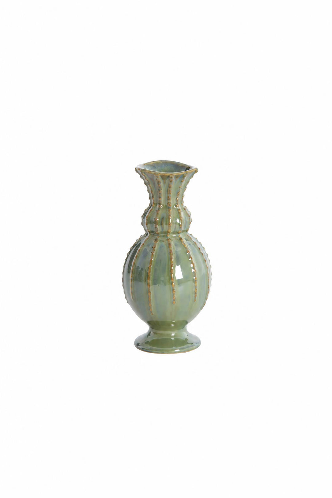 Vaso Sorrel in ceramica verde scuro