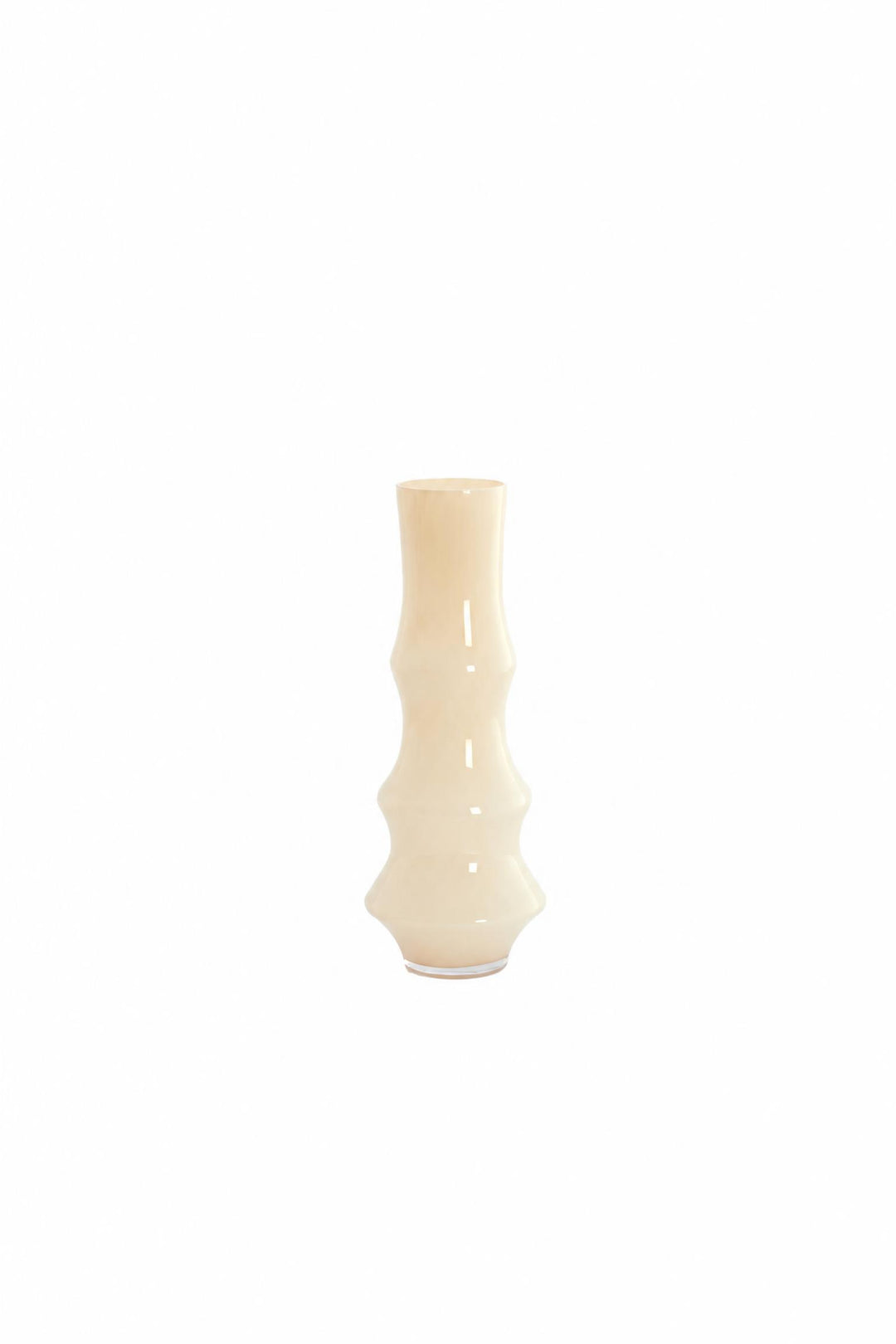 Vaso Fiorenza in vetro Crema Ø 19 x H 50 cm