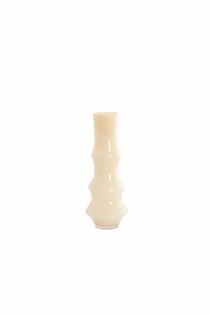 Vaso Fiorenza in vetro Crema Ø 19 x H 50 cm