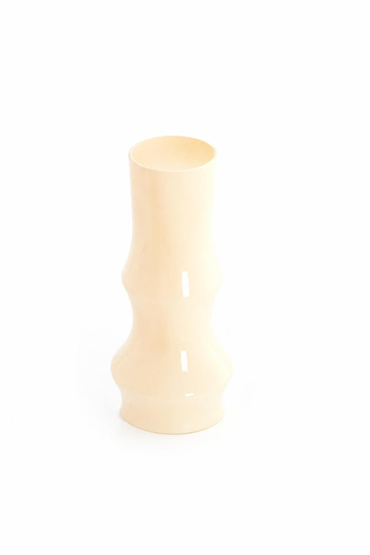 Vaso Fiorenza in vetro Crema Ø 19 x H 50 cm