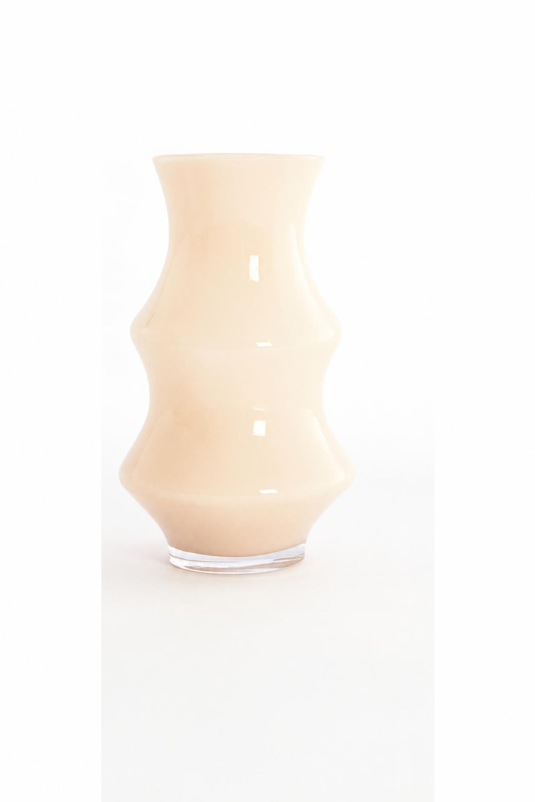 Vaso Fiorenza in vetro Crema Ø 19 x H 50 cm