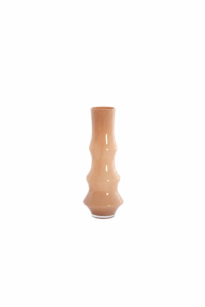 Vaso Fiorenza in vetro color caramello, Ø 19 x H 50 cm