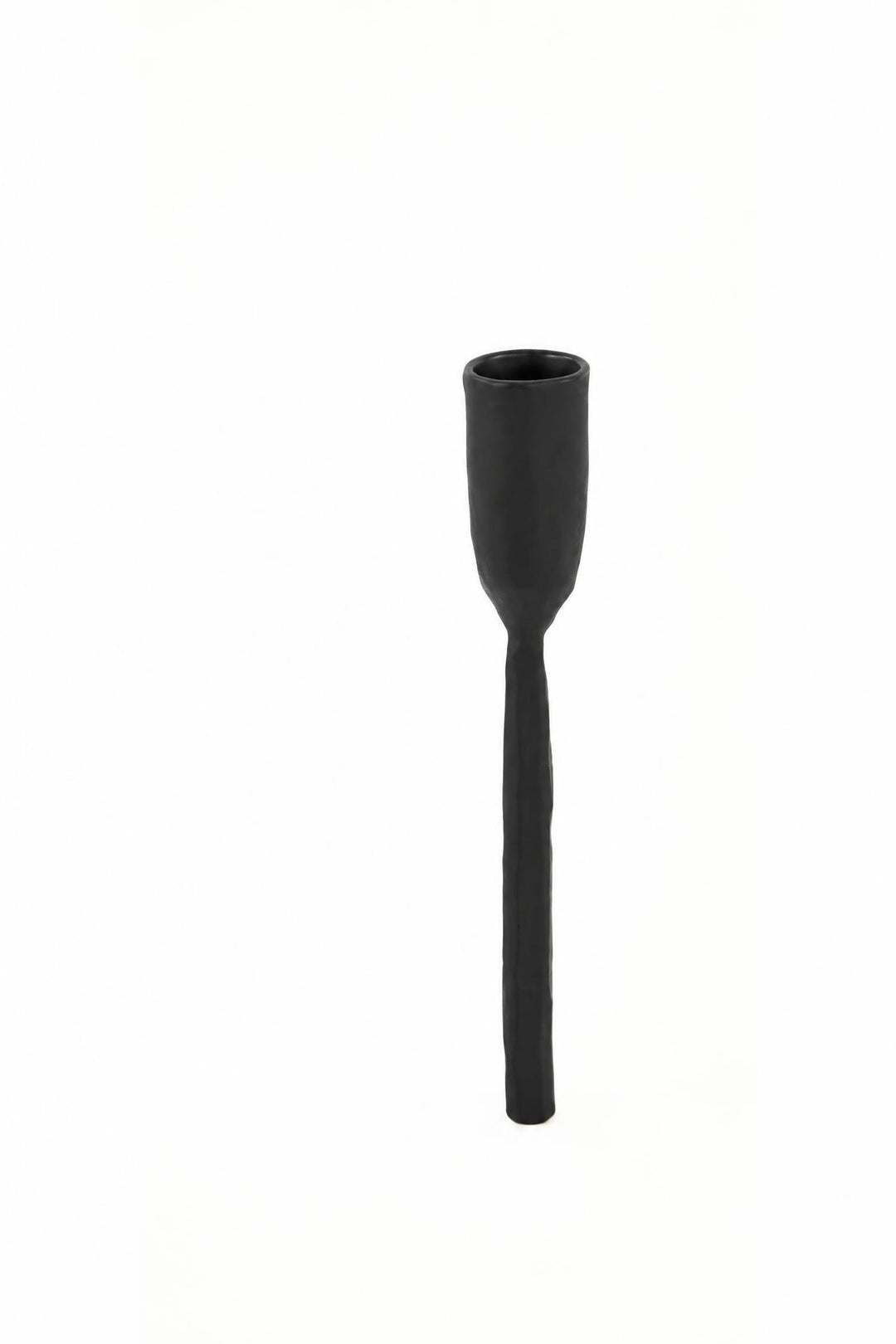 Portacandela Icarus in metallo Nero opaco Ø 10,5 x H 50 cm
