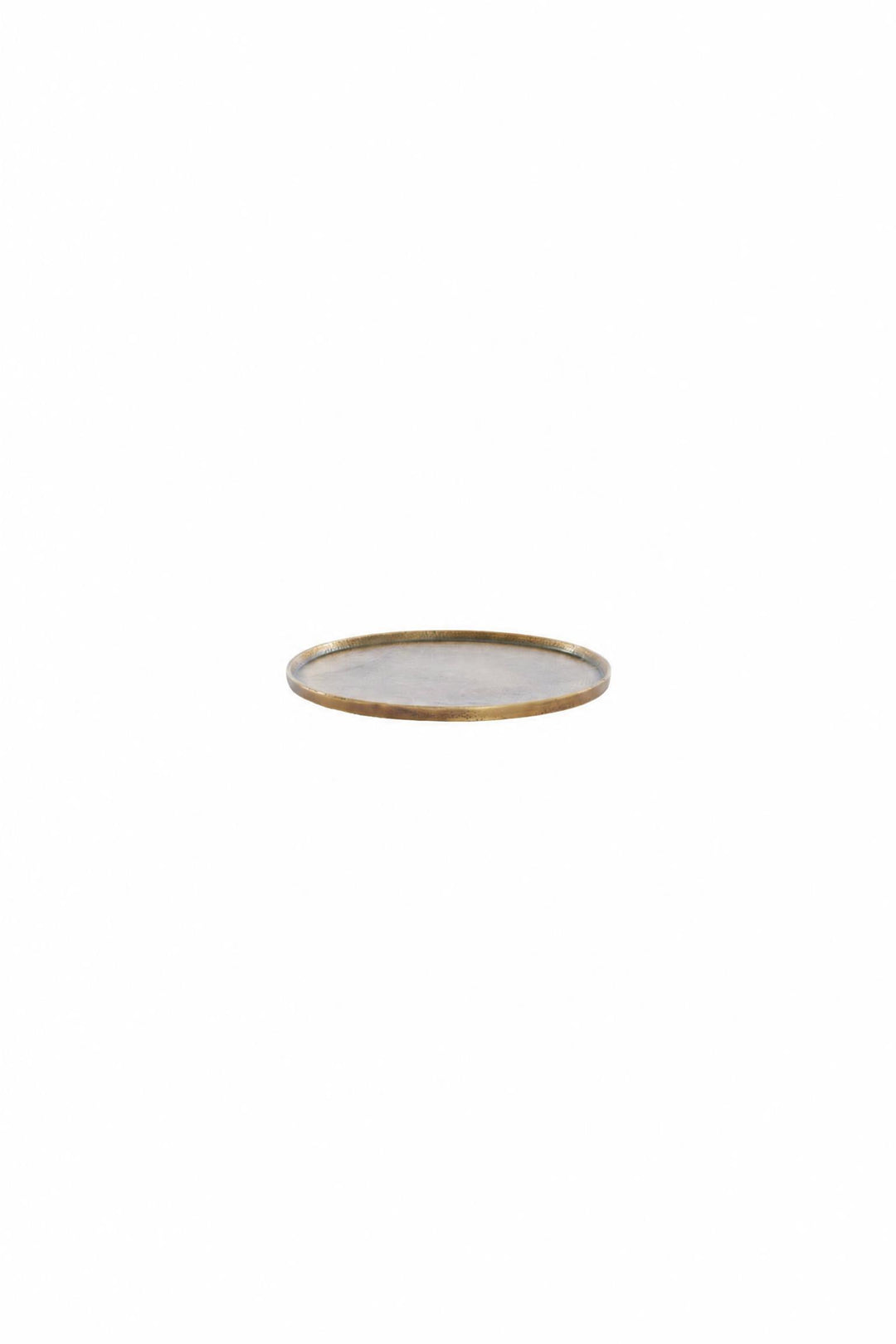 Piatto decorativo Maes in metallo color bronzo antico