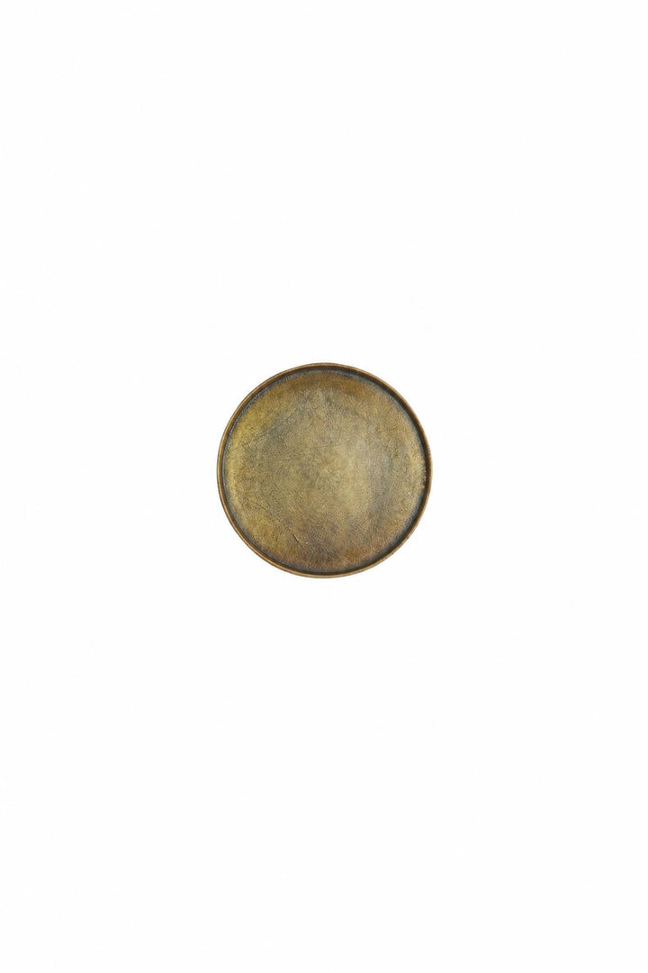 Piatto decorativo Maes in metallo Bronzo antico Ø 30 x H 1,5 cm