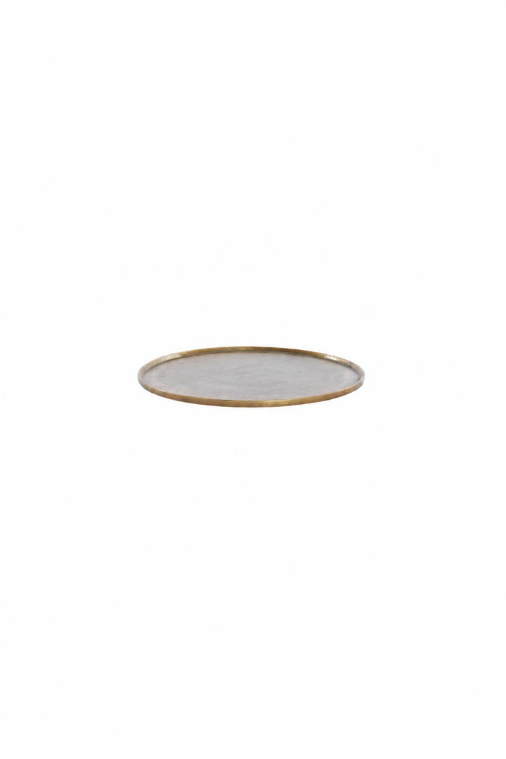 Piatto decorativo Maes in metallo Bronzo antico Ø 40 x H 1,5 cm