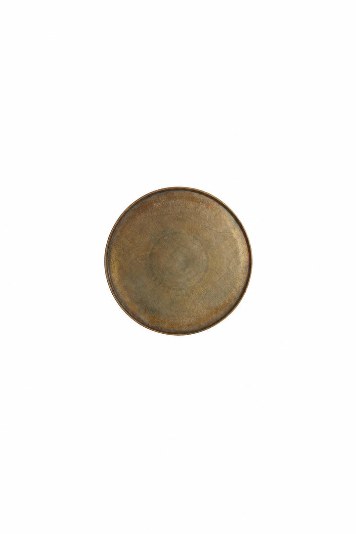 Piatto decorativo Maes in metallo Bronzo antico Ø 40 x H 1,5 cm
