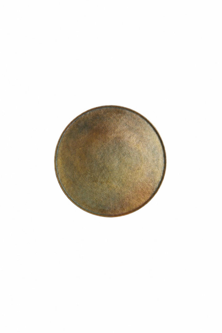 Piatto decorativo Maes in metallo Bronzo antico Ø 50 x H 1,5 cm