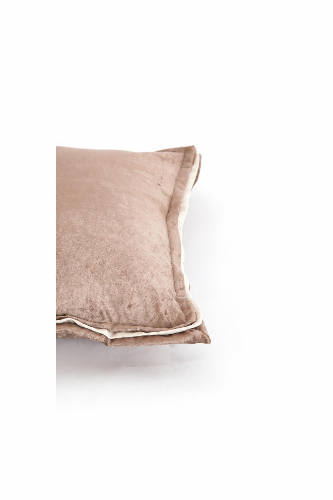 Cuscino Baxley in velluto Grigio e lino naturale 45 x 45 cm