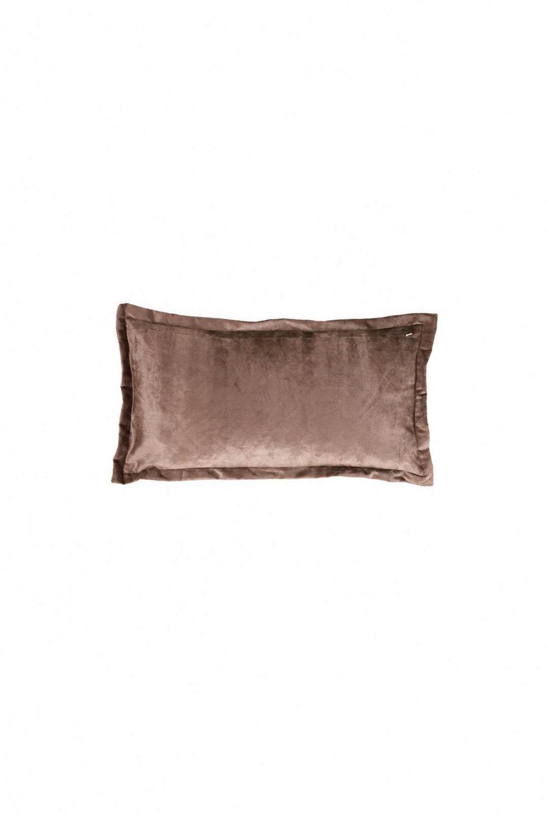 Cuscino Baxley in velluto Grigio e lino naturale 60 x 30 cm