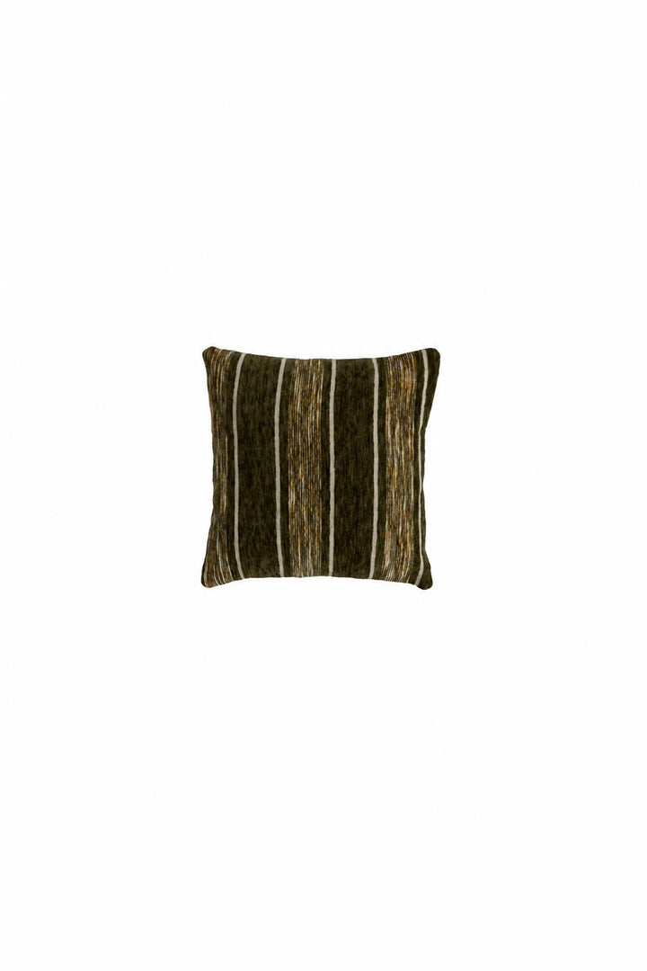 Cuscino Salinja in tessuto verde scuro e beige