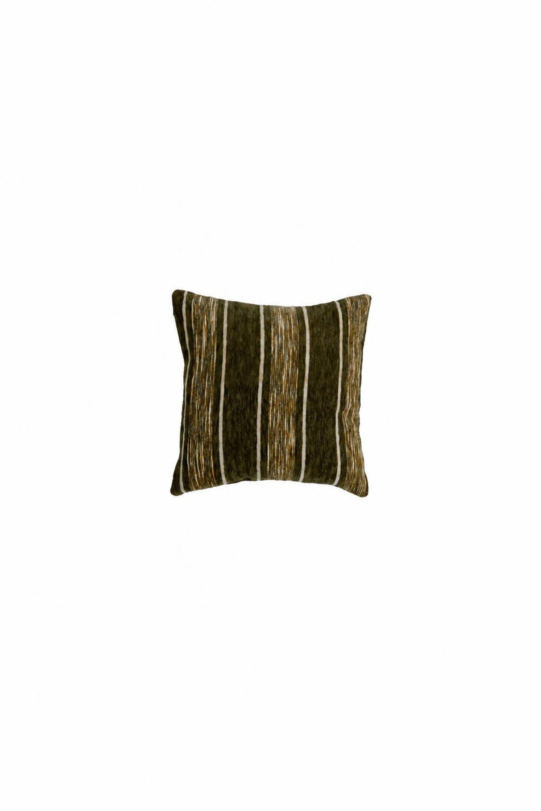 Cuscino Salinja in tessuto Verde scuro e beige 43 x 43 cm