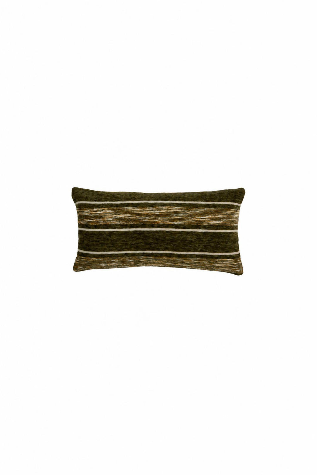 Cuscino Salinja in tessuto Verde scuro e beige 60 x 30 cm